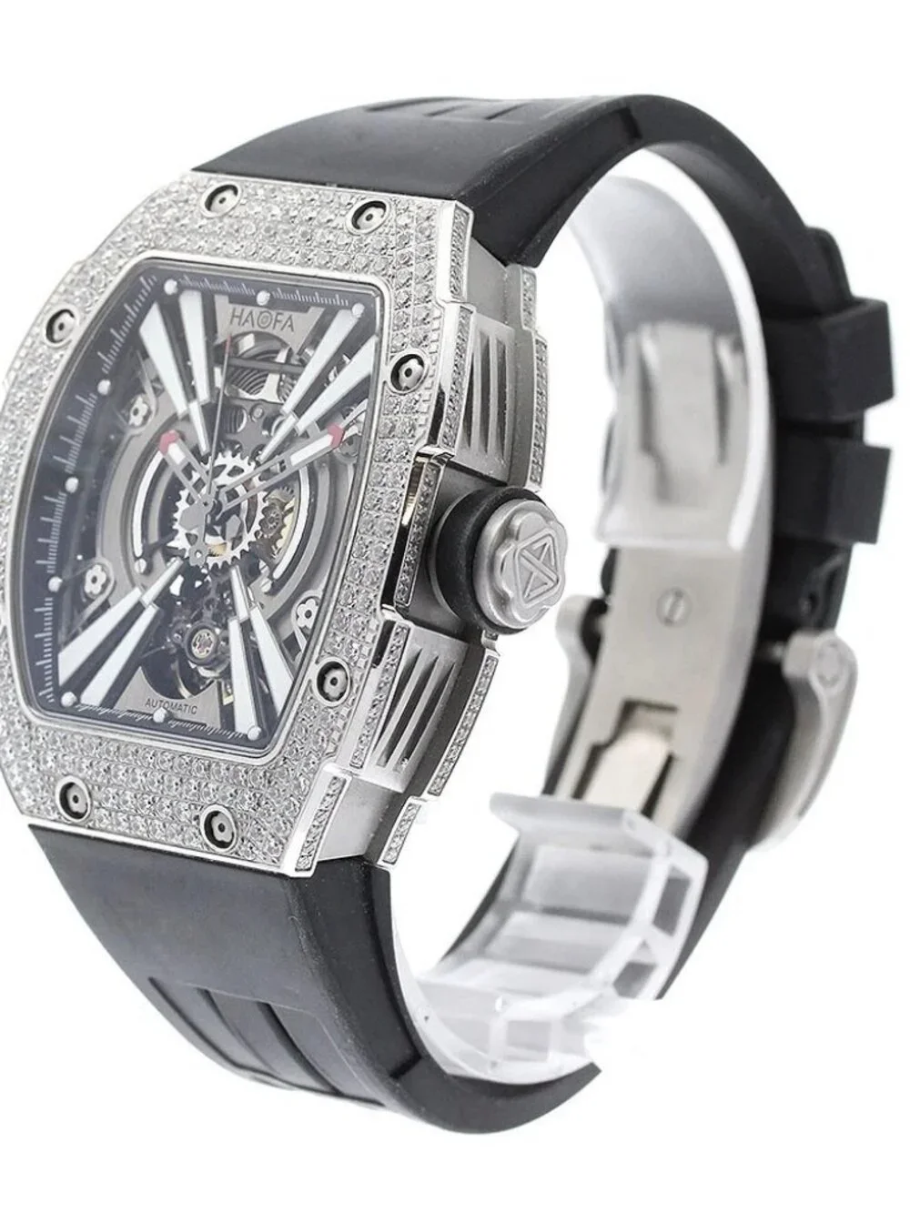 HAOFA Diamond Bezel skeleton Dial Automatic Men's Watch_966698